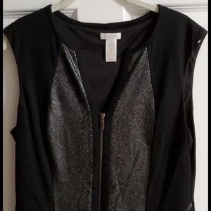 Cache snakeskin print zippered dress